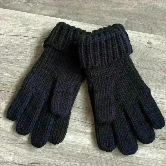 ❤️ Black Knit West Loop Gloves New With Tags - Picture 2 of 2